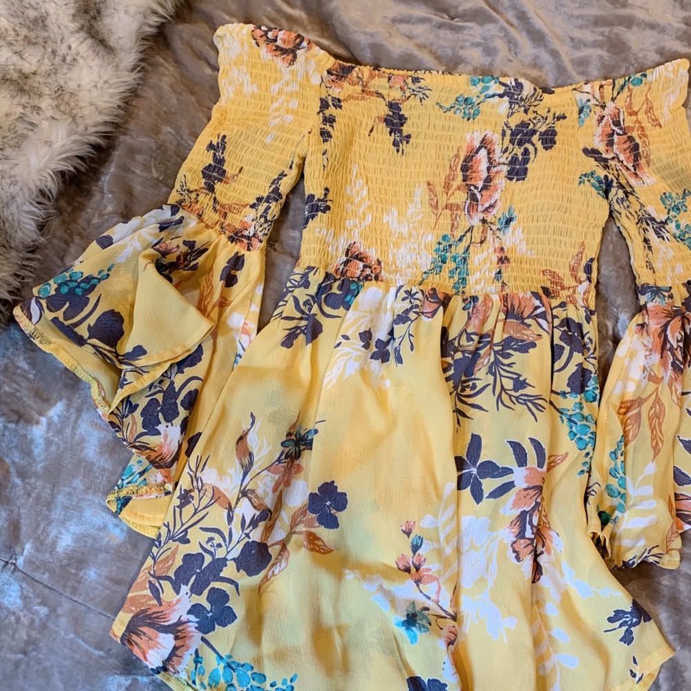River Island Off The Shoulder Floral Top
